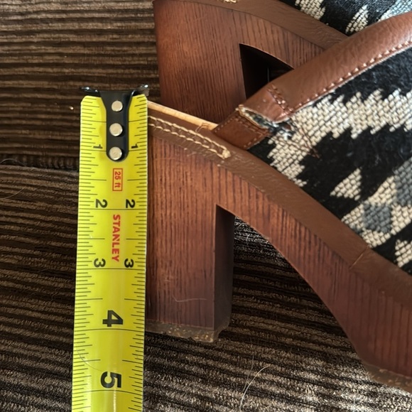 Korks Kork Ease Lori Slip On Fabric Aztec Clog Mule Block Heel Platform Shoe 8.5 - Picture 12 of 13